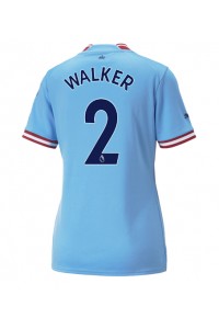 Fotbalové Dres Manchester City Kyle Walker #2 Dámské Domácí Oblečení 2022-23 Krátký Rukáv